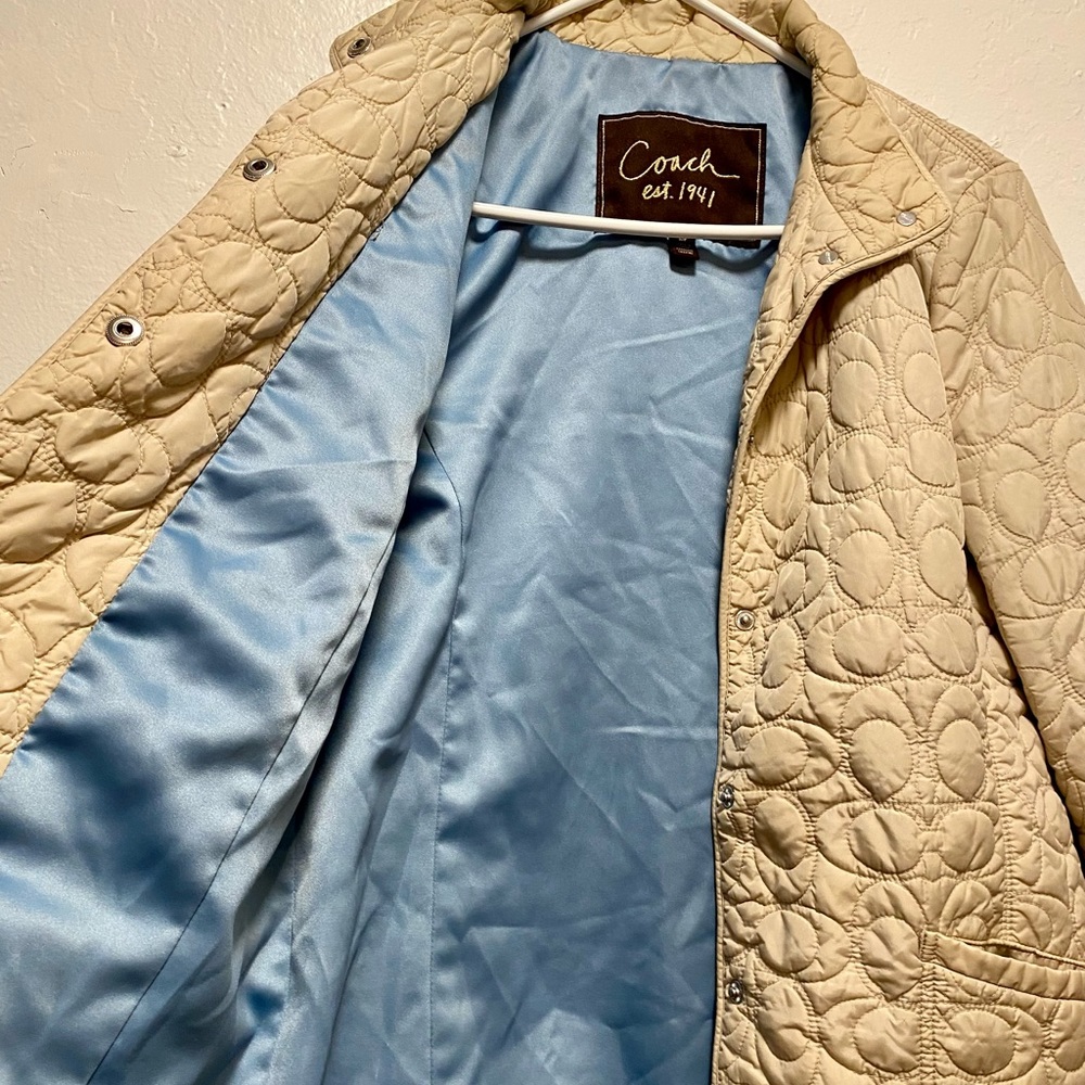 EUC Coach Quilted Logo Riding Jacket (Size Small) - Picture 2 of 5